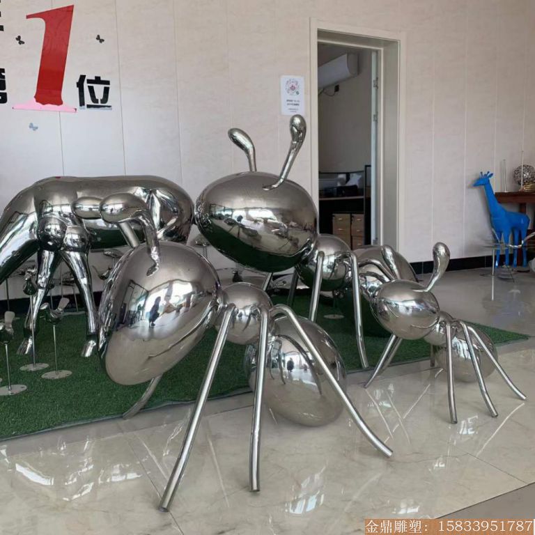 不锈钢蚂蚁雕塑 昆虫蚂蚁雕塑4