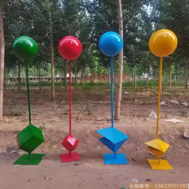 不锈钢气球雕塑 彩色气球雕塑加工厂家
