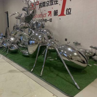 不锈钢蚂蚁雕塑 昆虫蚂蚁雕塑生产厂家